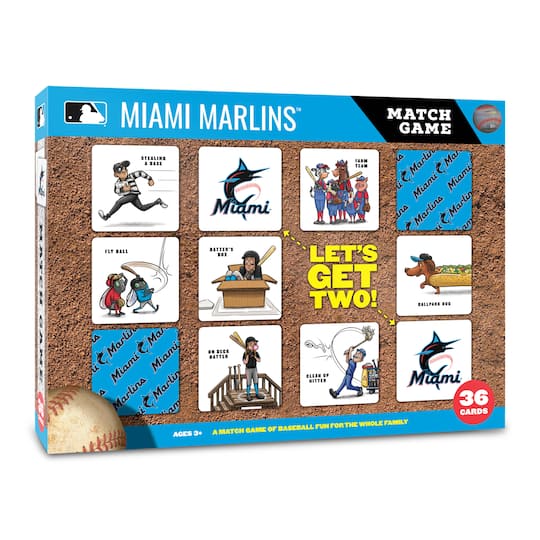 Major League Baseball Licensed Memory Match Game By Youthefan in Miami Marlins | 2.5" x 2.5" | Michaels®